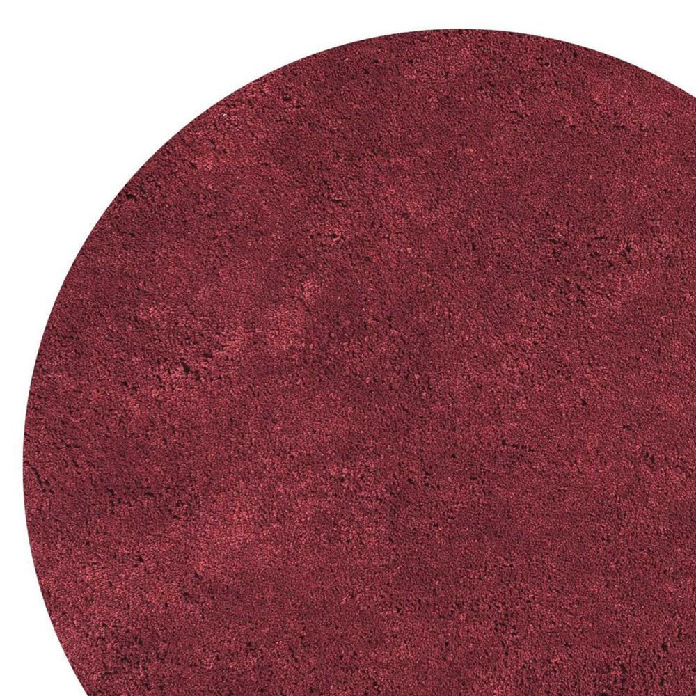 8' Red Hand Woven Round Rug