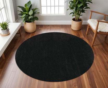 8' X 10' Espresso Shag Hand Woven Area Rug
