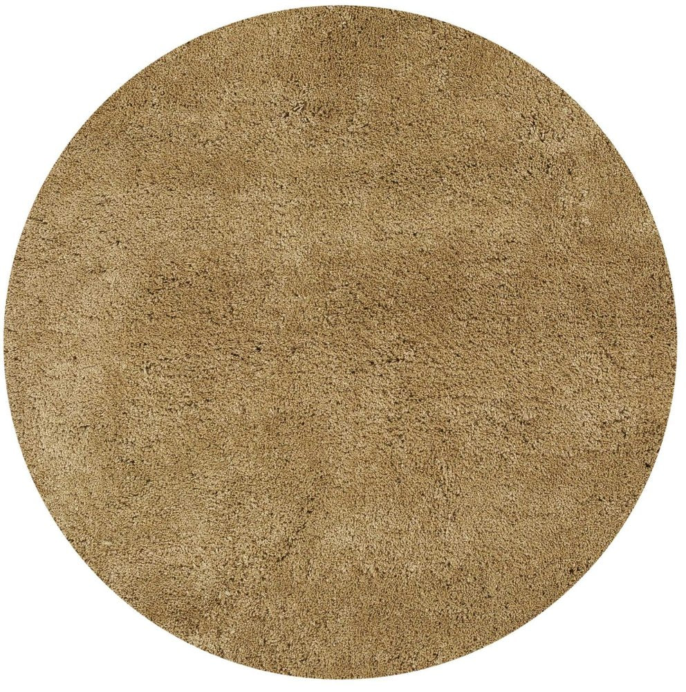 6' Gold Hand Woven Round Rug