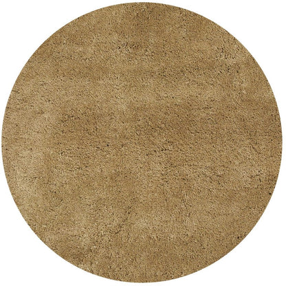 6' Gold Hand Woven Round Rug