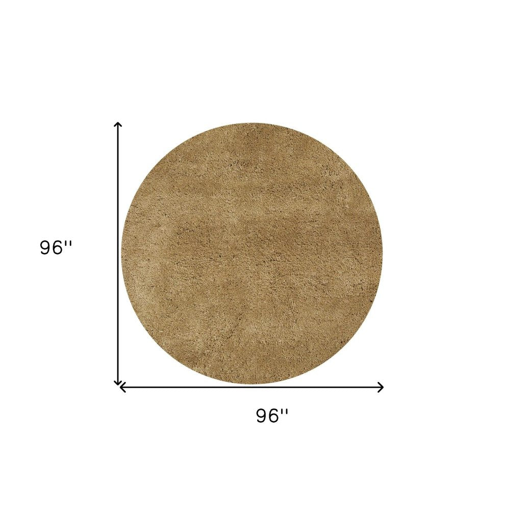 6' Gold Hand Woven Round Rug