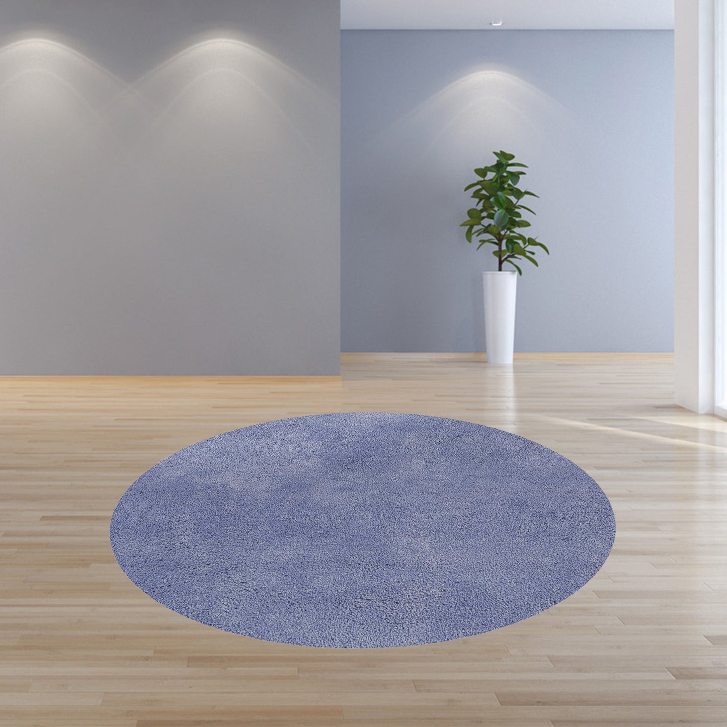 5' X 7' Purple Plain Indoor Area Rug