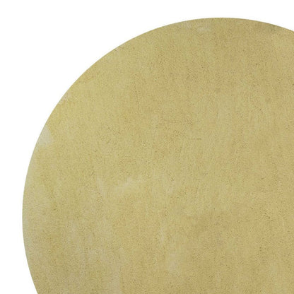 6' Canary Yellow Hand Woven Round Rug