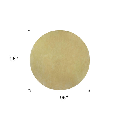 8' Canary Yellow Round Indoor Shag Rug