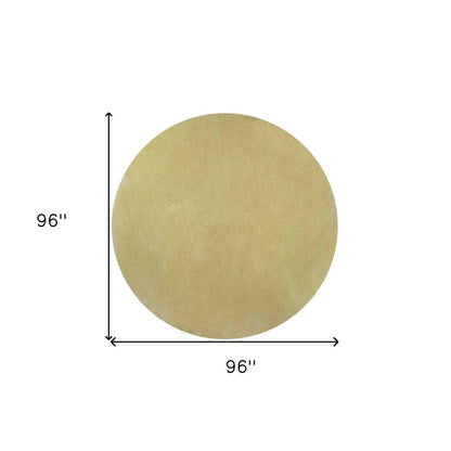 6' Canary Yellow Hand Woven Round Rug