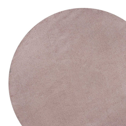 8' Round  Polyester Rose Pink Area Rug