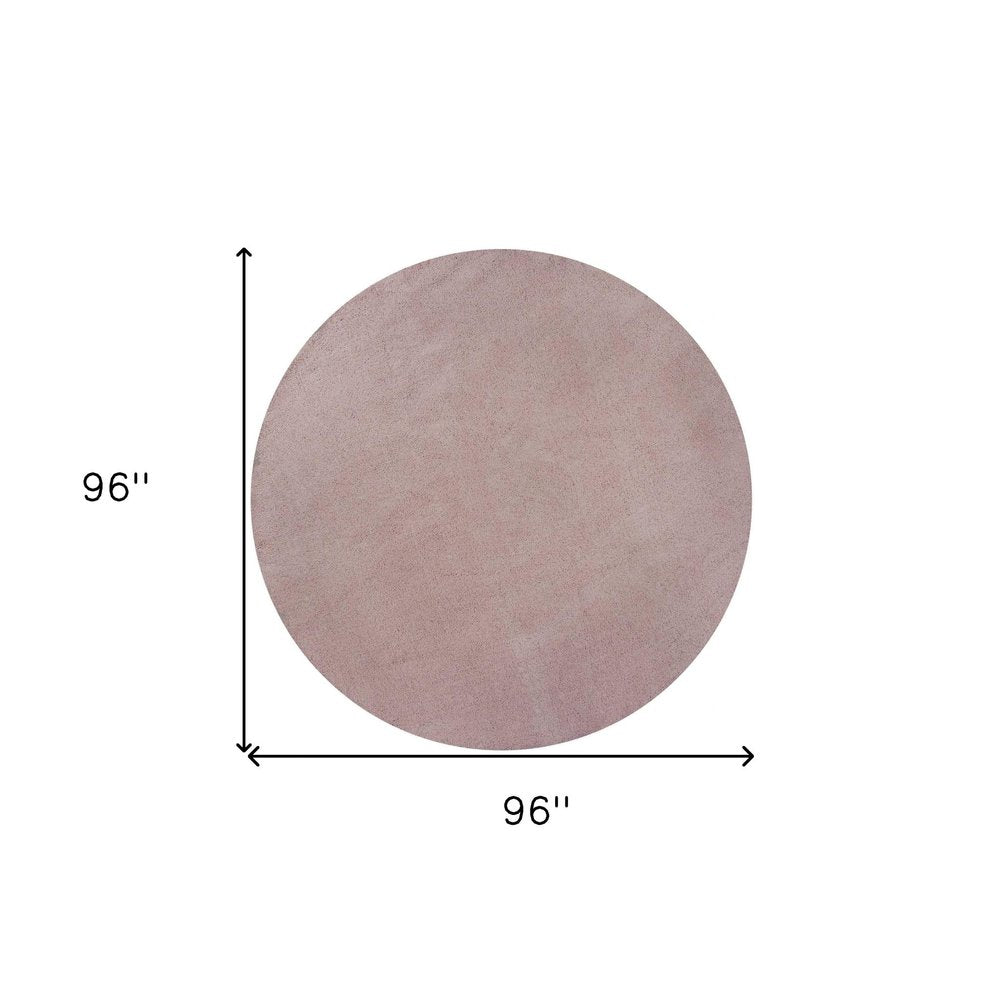 5' X 7' Pink Shag Hand Woven Area Rug