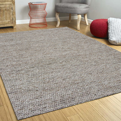 3' X 5' Natural Wool Handmade Area Rug