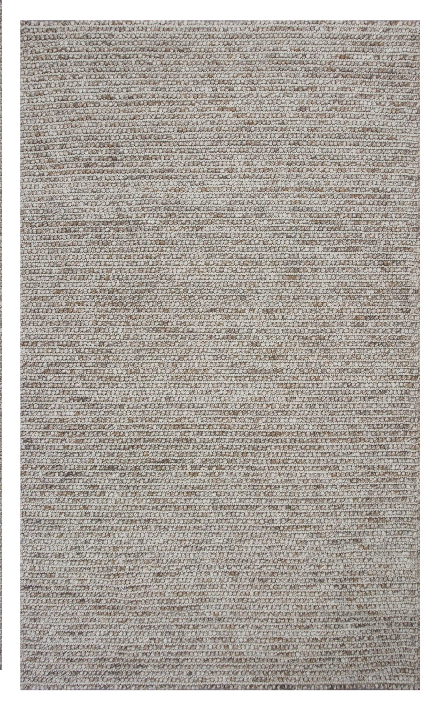 3' X 5' Natural Wool Handmade Area Rug