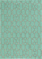 7' X 10' Green Moroccan Indoor Outdoor Area Rug
