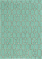 7' X 10' Green Moroccan Indoor Outdoor Area Rug