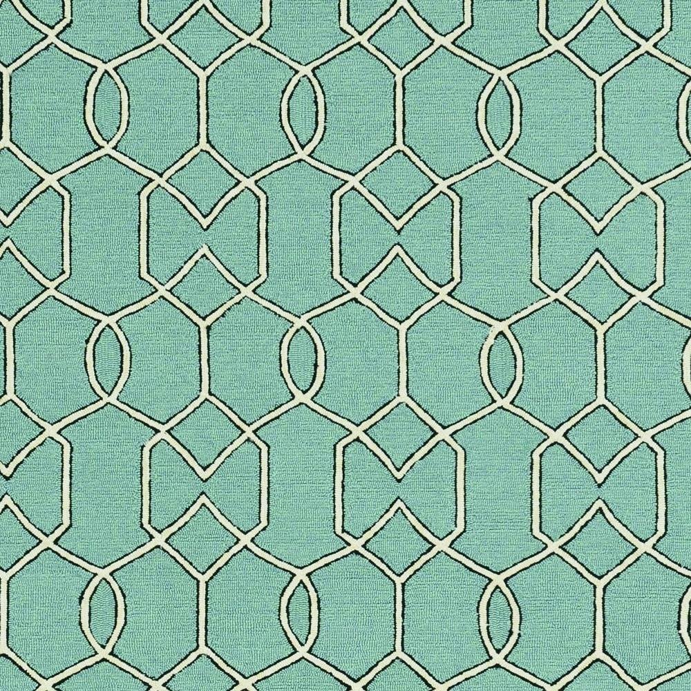 7' X 10' Green Moroccan Indoor Outdoor Area Rug