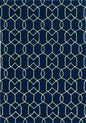 7' X 10' Blue Moroccan Indoor Outdoor Area Rug