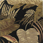 5' X 8' Black Beige And Brown Wool Botanical Leaves Hand Tufted Area Rug