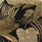 5' X 8' Black Beige And Brown Wool Botanical Leaves Hand Tufted Area Rug