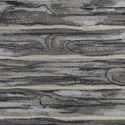 10' X 13' Gray Blue And Black Abstract Area Rug