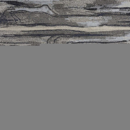 5' X 8' Gray Blue And Black Abstract Area Rug