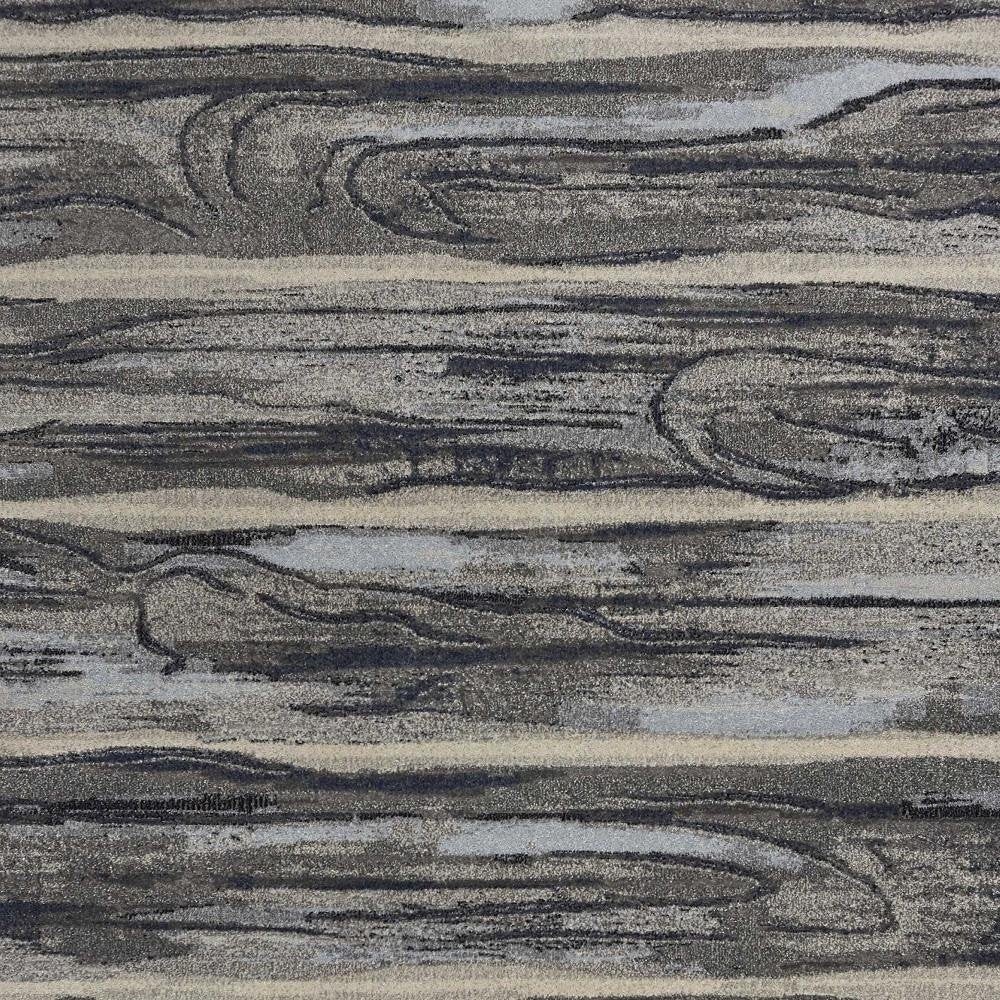 10' X 13' Gray Blue And Black Abstract Area Rug