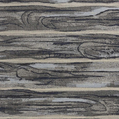 10' X 13' Gray Blue And Black Abstract Area Rug