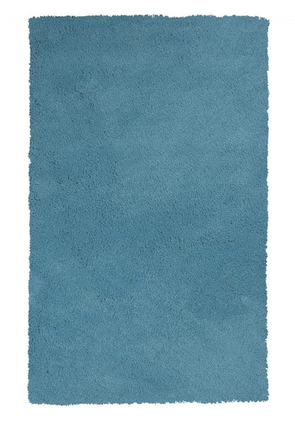8' X 10' Blue Shag Hand Woven Area Rug