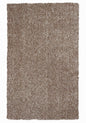 5' X 7' Beige And Brown Abstract Shag Hand Woven Area Rug