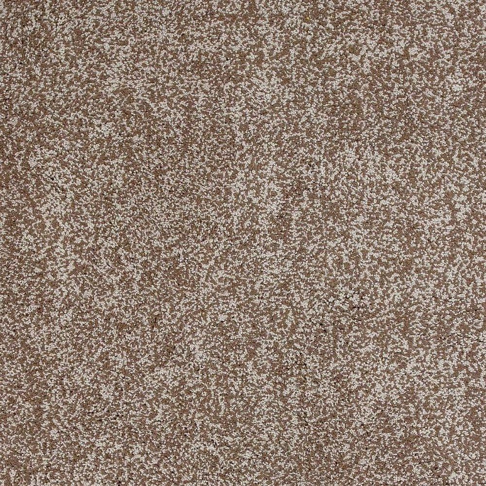 5' X 7' Beige And Brown Abstract Shag Hand Woven Area Rug