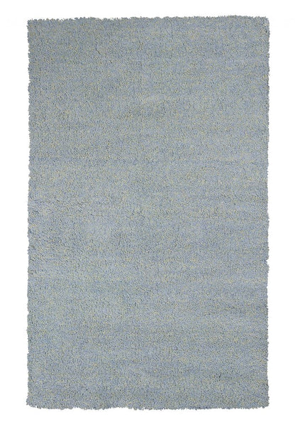 8' X 11' Blue Shag Hand Woven Area Rug