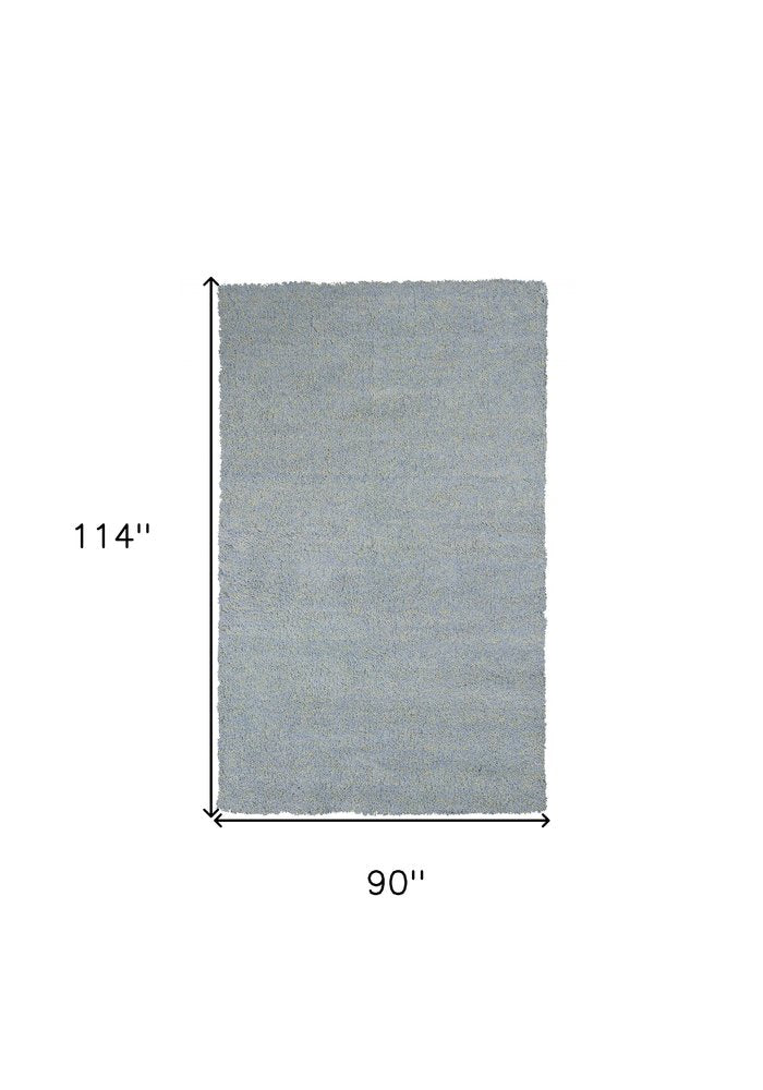 8' Blue Hand Woven Round Rug