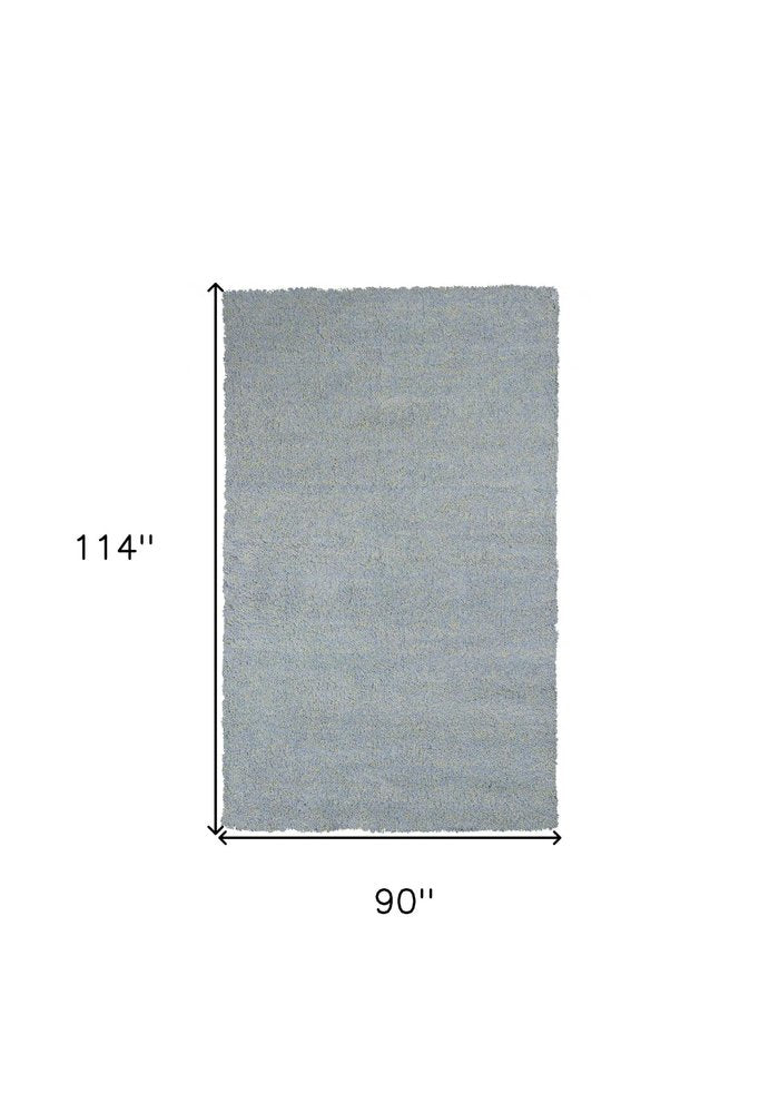 8' Blue Hand Woven Round Rug