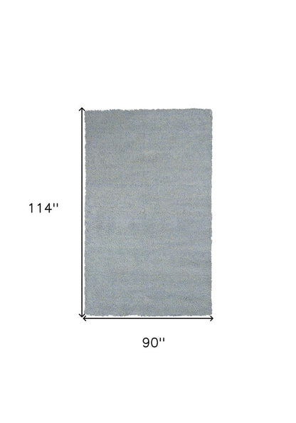8' Blue Hand Woven Round Rug