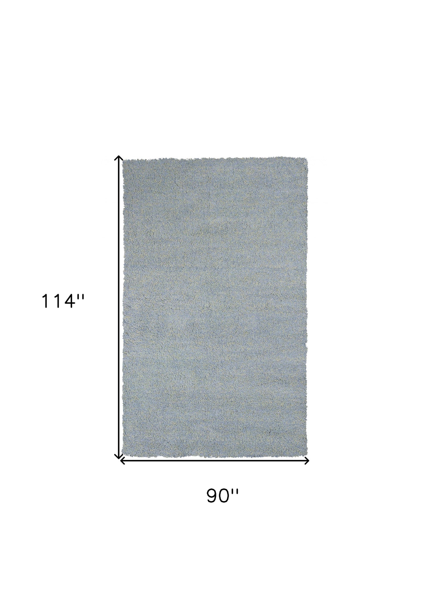 8' X 11' Blue Shag Hand Woven Area Rug
