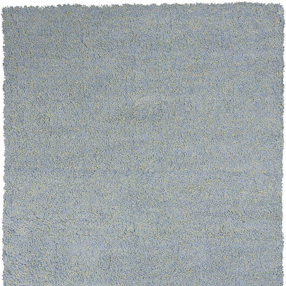 8' X 11' Blue Shag Hand Woven Area Rug