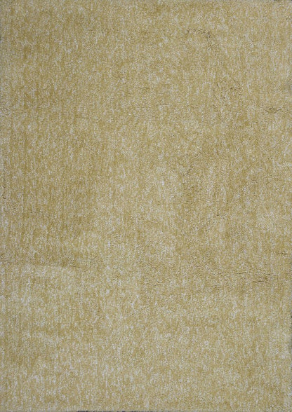 8' X 11' Yellow Shag Hand Woven Area Rug