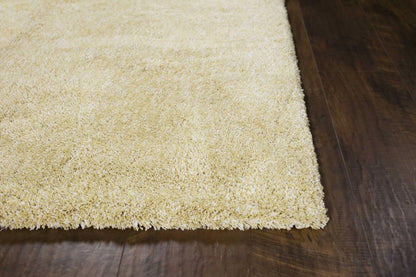 8' Yellow Hand Woven Round Rug