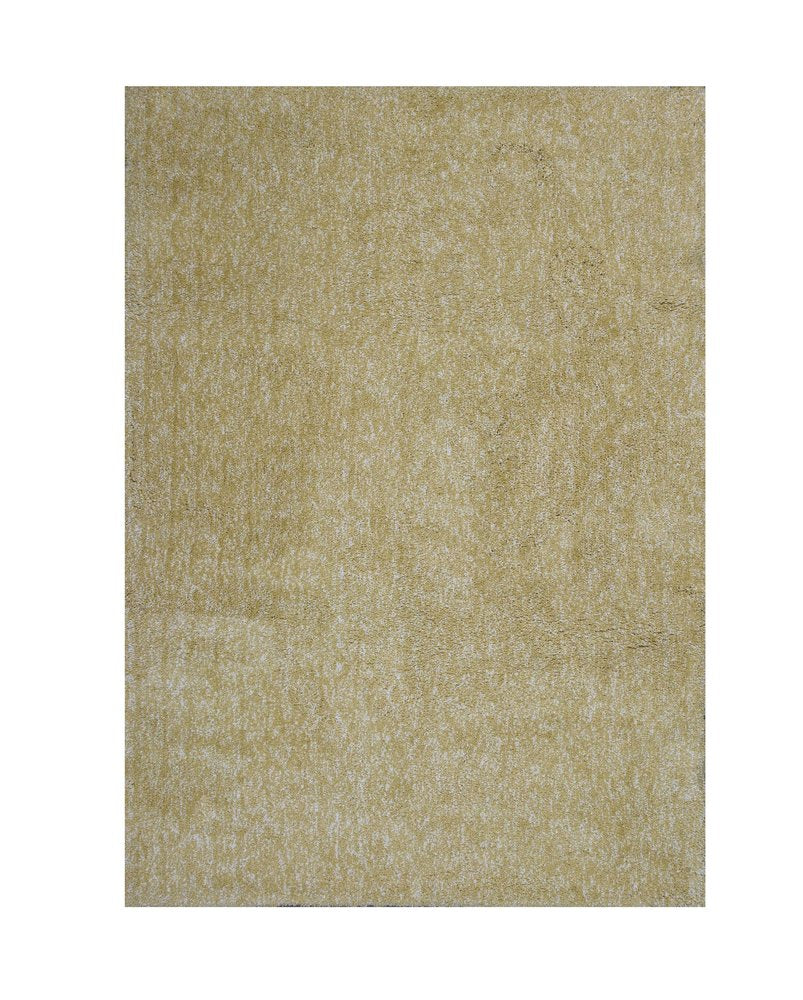 9' X 13' Yellow Shag Hand Woven Area Rug