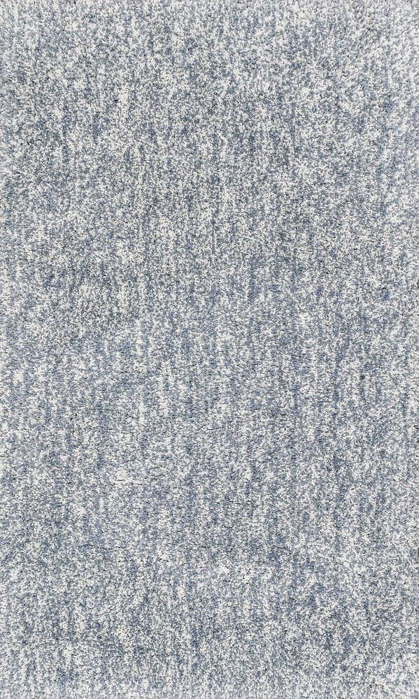8' X 10' Slate Blue And Ivory Abstract Hand Woven Area Rug