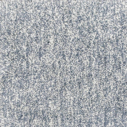 5' X 7' Slate Blue And Ivory Abstract Shag Hand Woven Area Rug