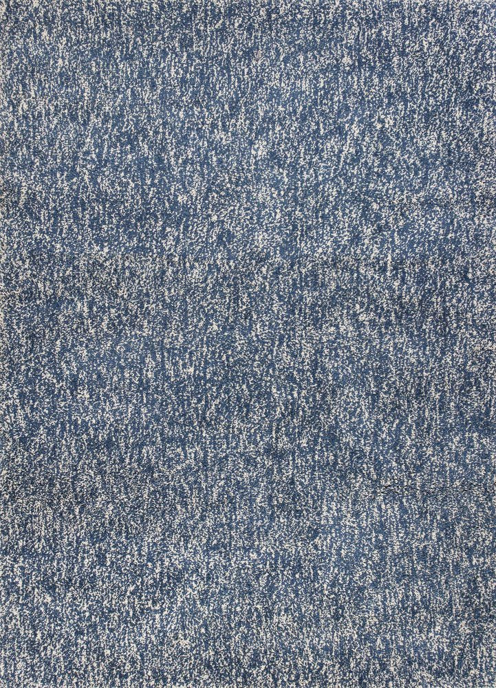 5' X 7' Indigo And Ivory Abstract Hand Woven Area Rug