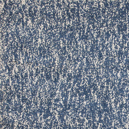 8' X 10' Indigo And Ivory Abstract Shag Hand Woven Area Rug