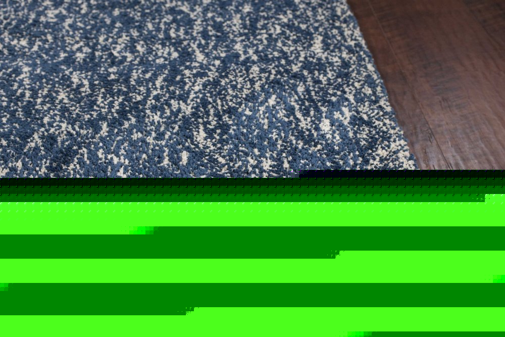 5' X 7' Indigo And Ivory Abstract Hand Woven Area Rug