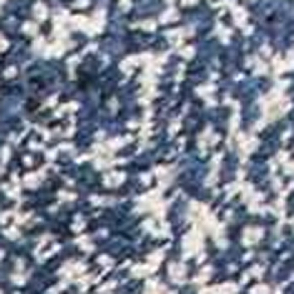 8' X 10' Indigo And Ivory Abstract Shag Hand Woven Area Rug