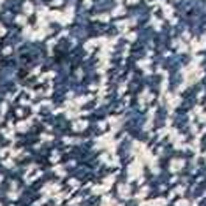 8' X 10' Indigo And Ivory Abstract Shag Hand Woven Area Rug