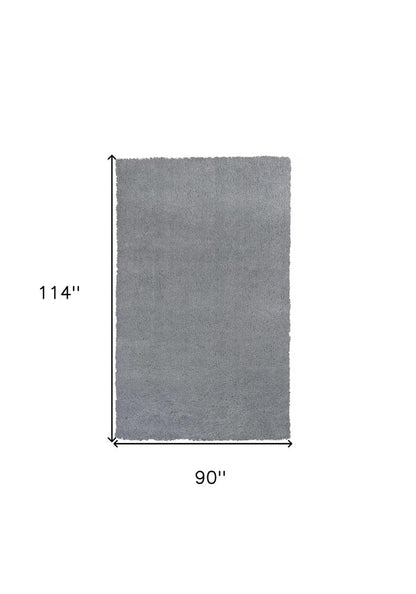 8' Gray Hand Woven Round Rug