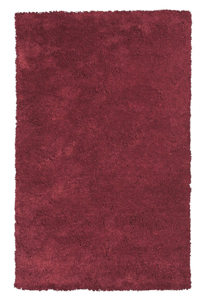 8' Red Hand Woven Round Rug