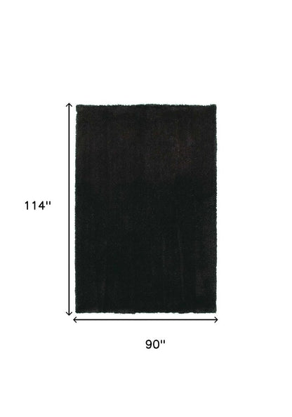 8' X 10' Espresso Shag Hand Woven Area Rug
