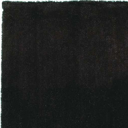 6' Espresso Shag Hand Woven Round Rug