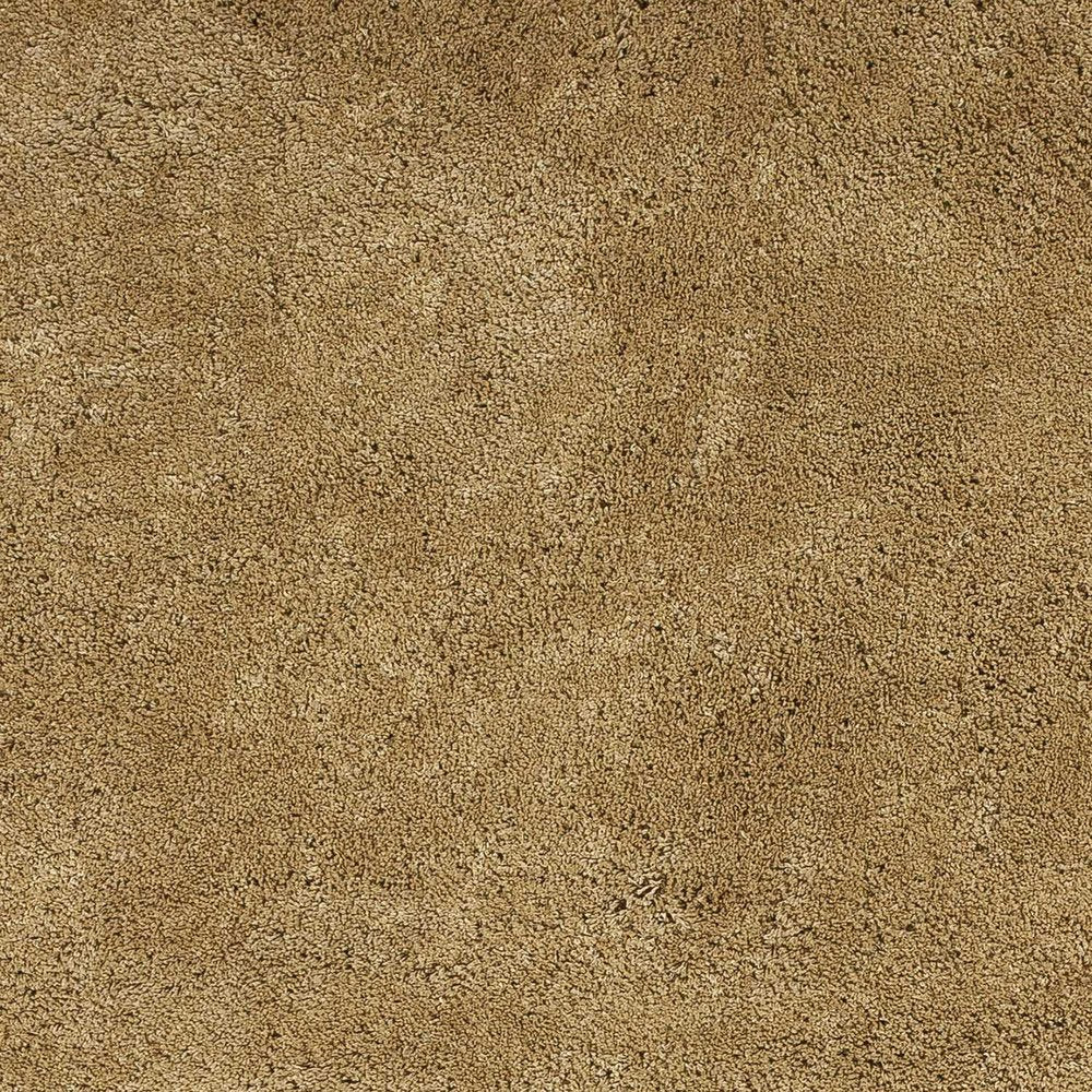 6' Gold Hand Woven Round Rug