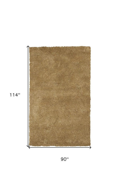 6' Gold Hand Woven Round Rug
