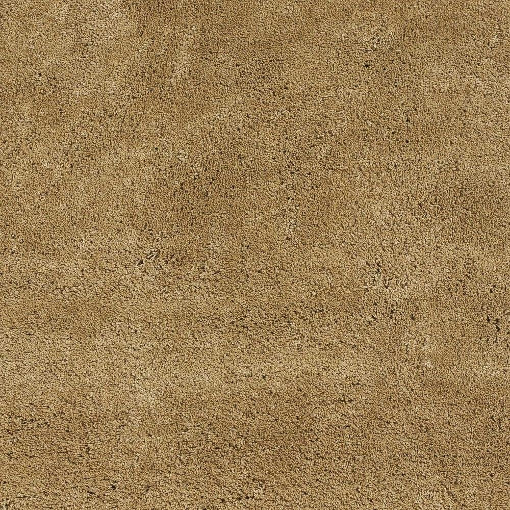 6' Gold Hand Woven Round Rug