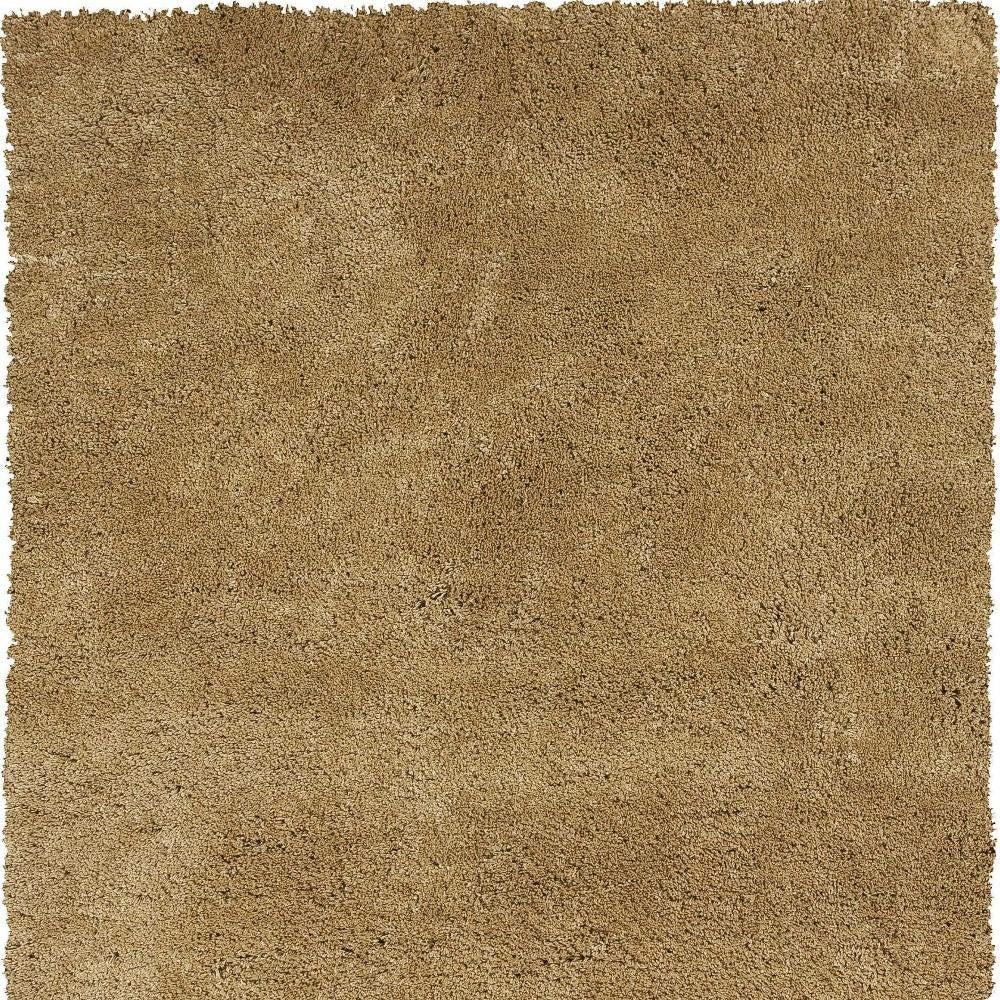 6' Gold Hand Woven Round Rug